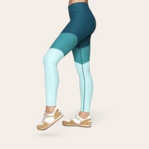 Outdoor Voices Leggings Green Color Block